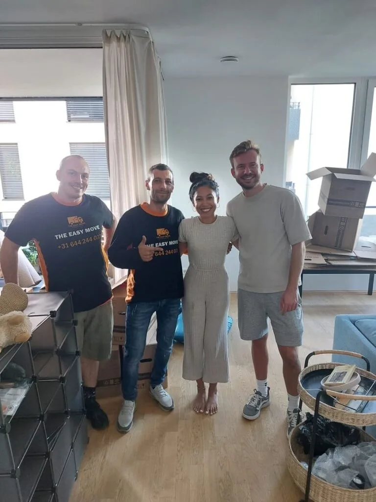 Famiglia felice e traslochi a Gand dopo un trasloco riuscito